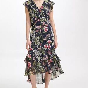 Tommy Hilfiger floral tiered dress.